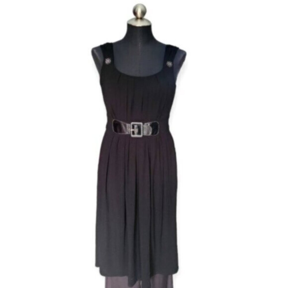 Y2K  VEX Black Cotton Sleeveless Dress